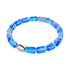 Bracelet galet en verre Galaxy en argent sterling 925 et saphir supernova